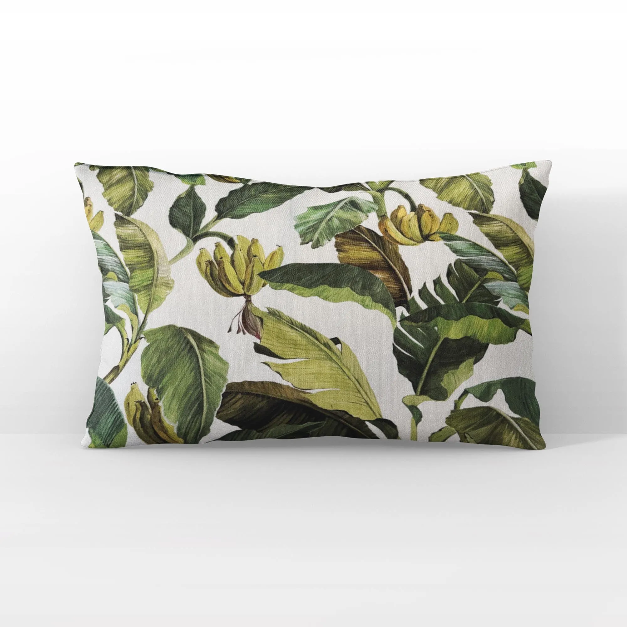 Plutus Green Beige Garden Bliss Floral Luxury Throw Pillow