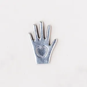 Pocket Charm Hand in Heart