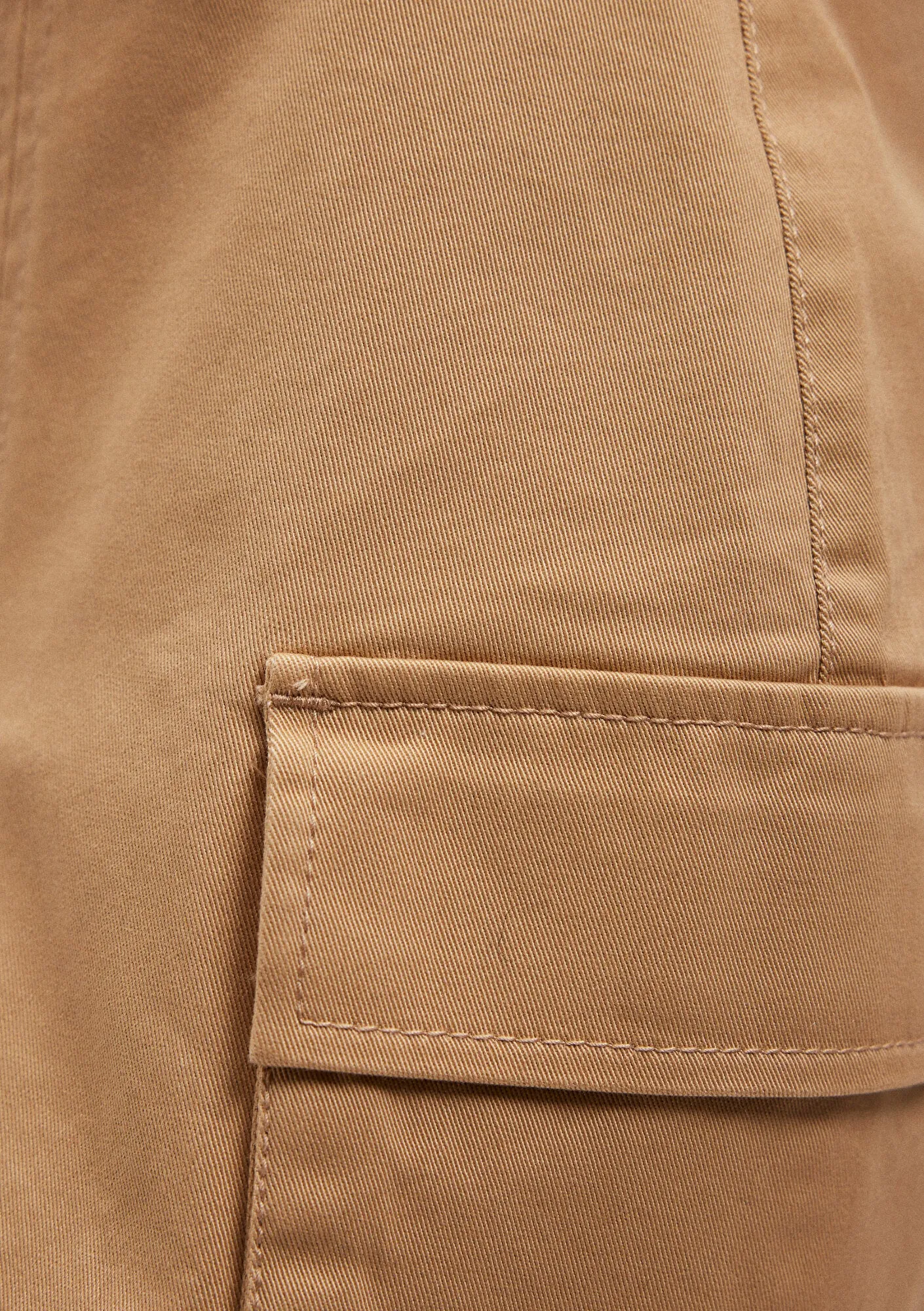 Pocket Detailed Beige Mini Skirt