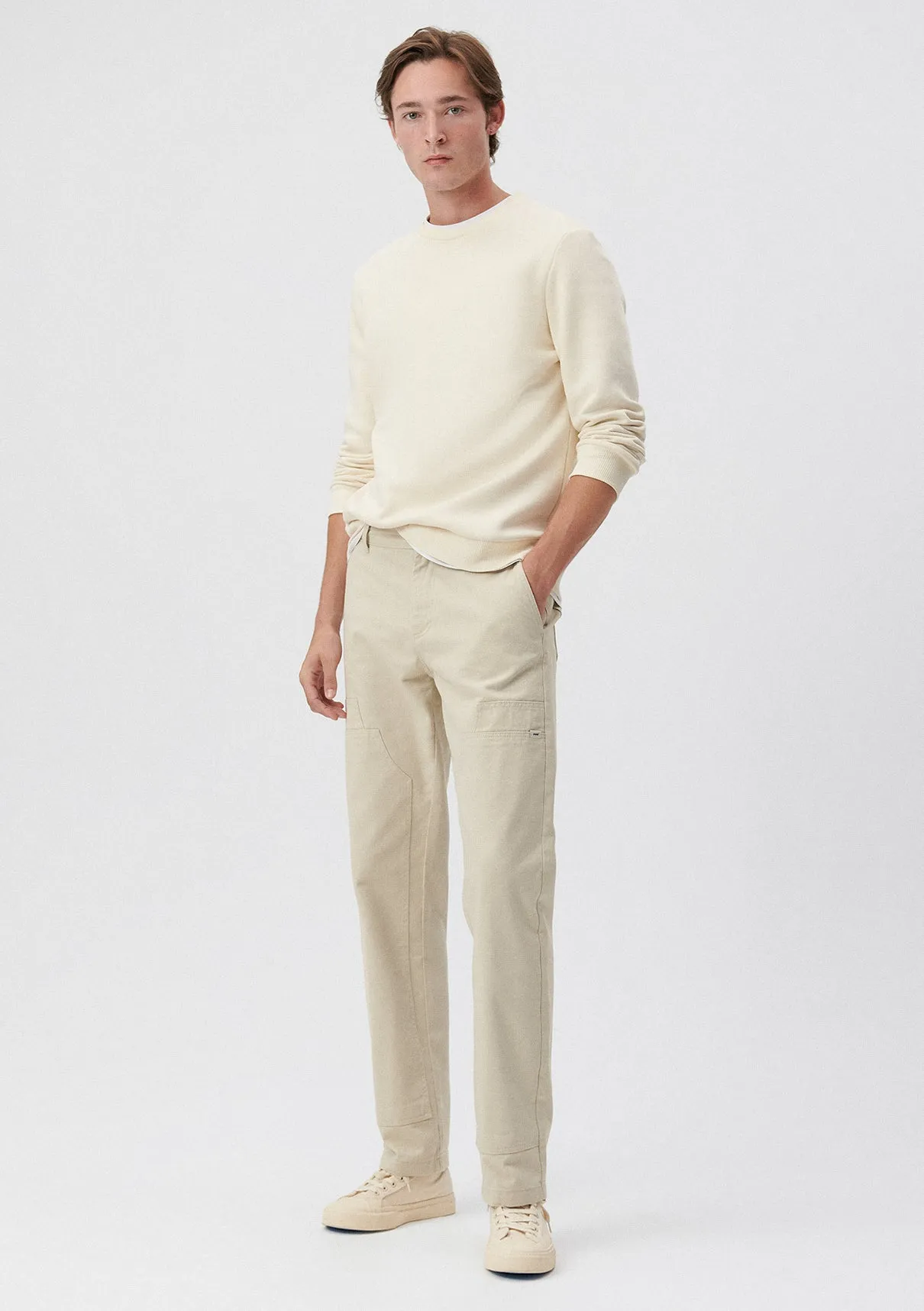 Pocket Detailed Beige Pants