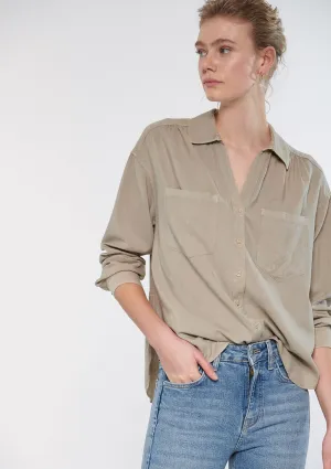 Pocket Detailed Beige Shirt
