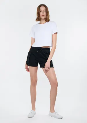 Pocket Detailed Black Shorts