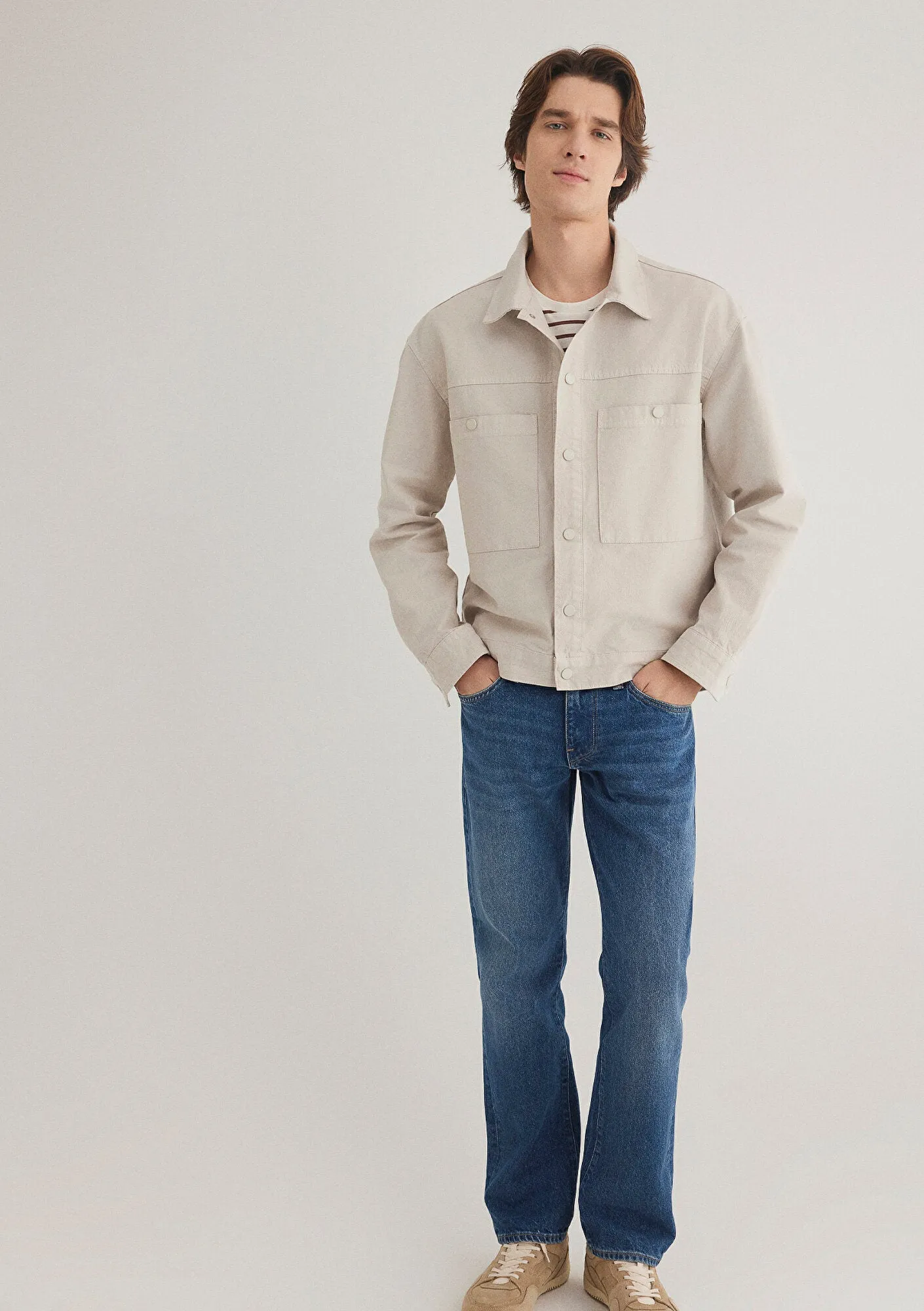 Pocket Detailed Brown Shirt
