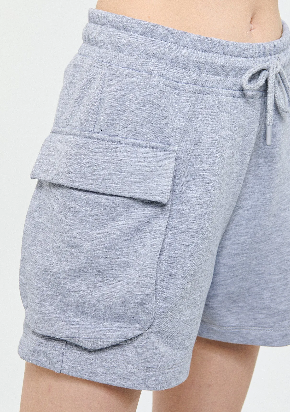 Pocket Detailed Grey Shorts