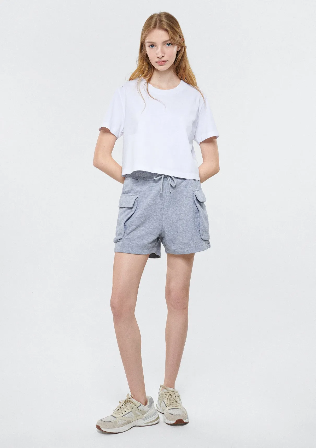 Pocket Detailed Grey Shorts