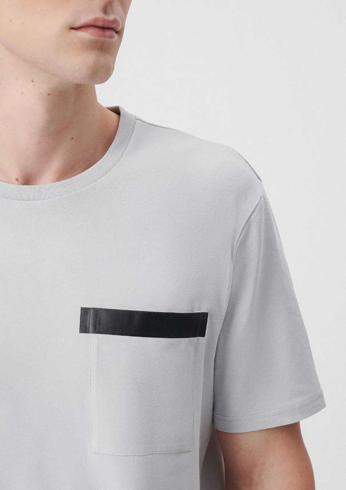 Pocket Detailed Grey T-Shirt