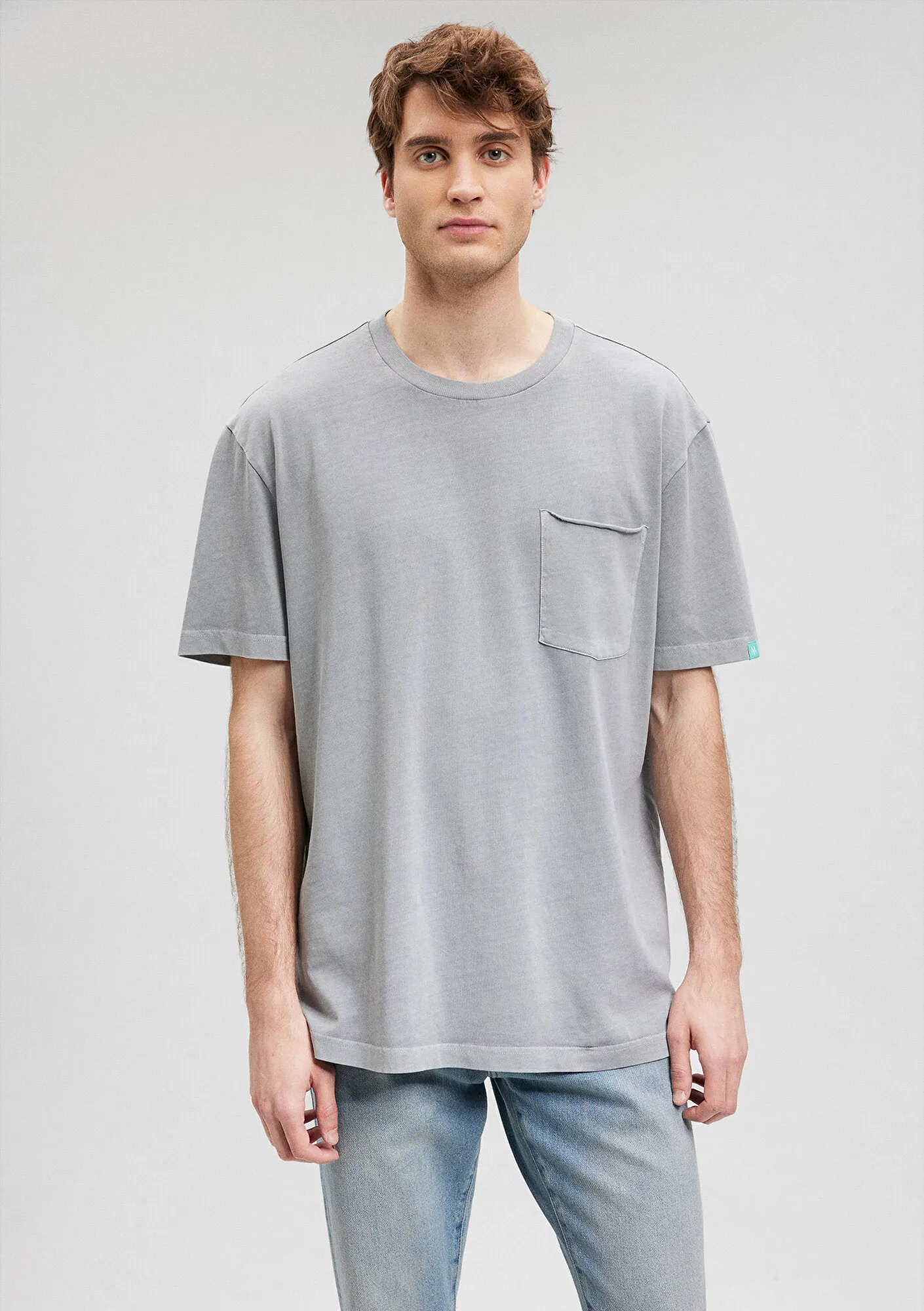 Pocket Detailed Grey T-Shirt