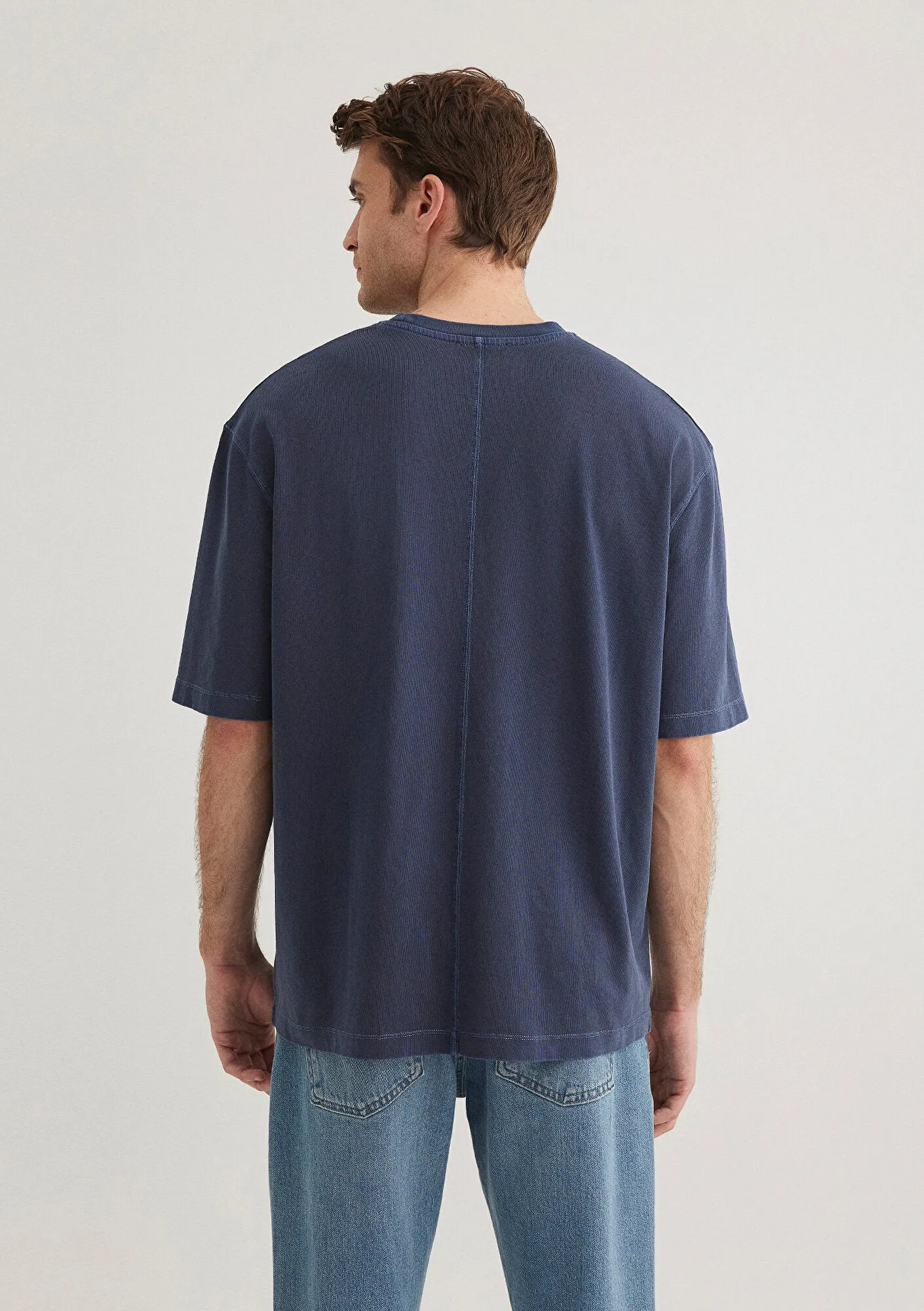 Pocket Detailed Navy Mavi T-Shirt