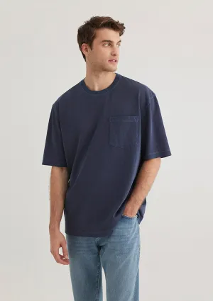Pocket Detailed Navy Mavi T-Shirt