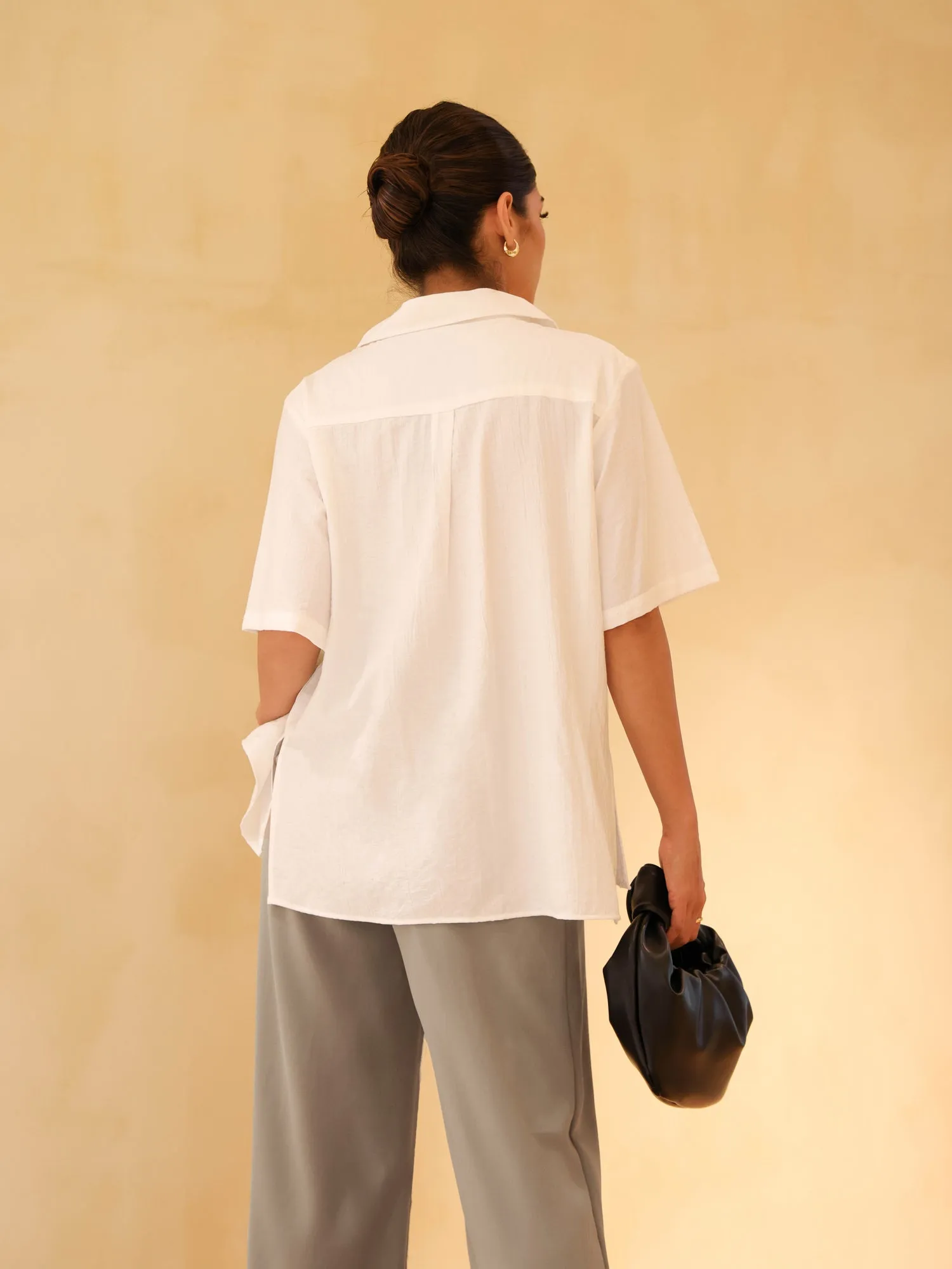 Pocket Detailed Oversized Shirt