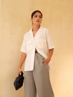 Pocket Detailed Oversized Shirt