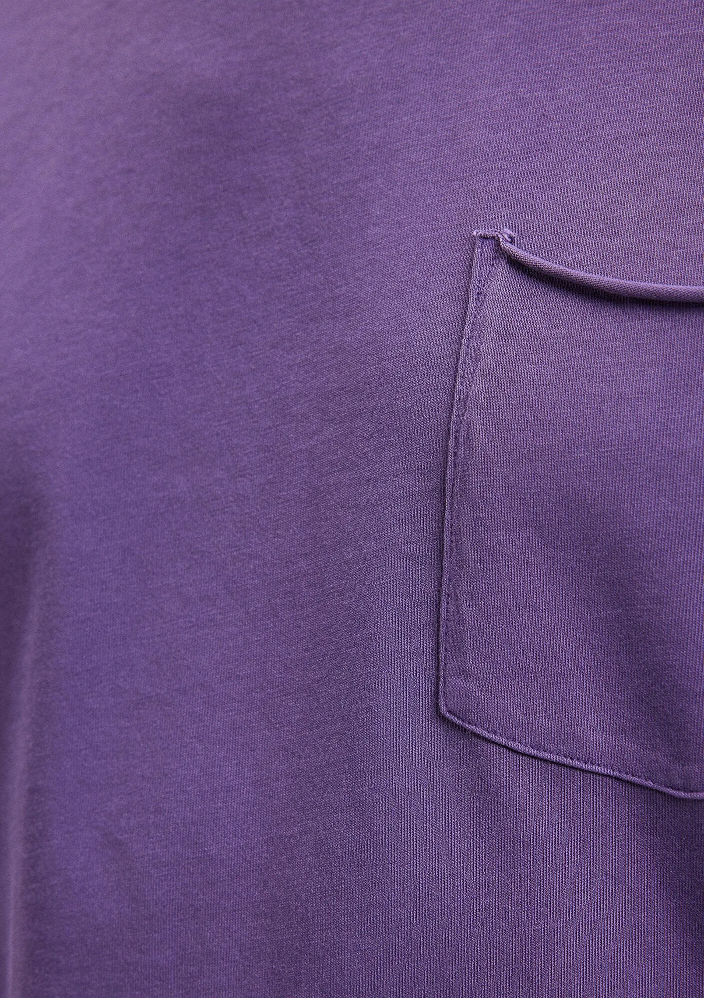Pocket Detailed Purple T-Shirt