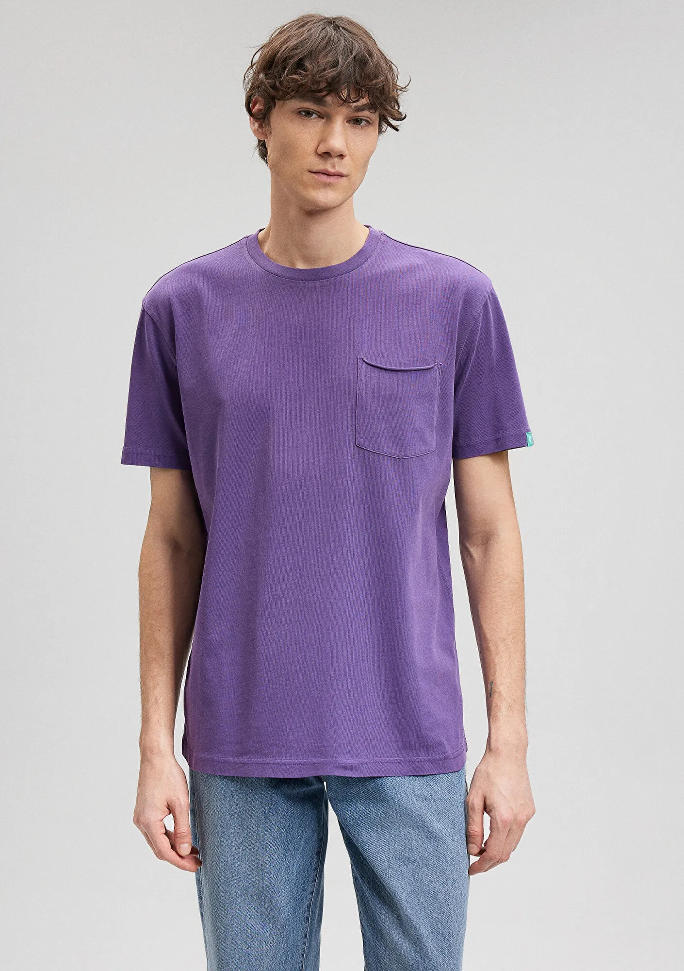 Pocket Detailed Purple T-Shirt
