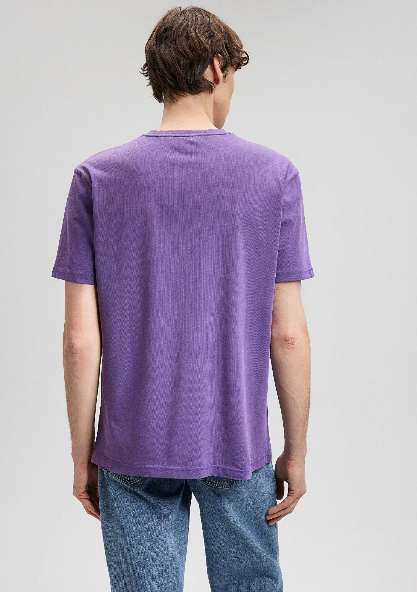 Pocket Detailed Purple T-Shirt