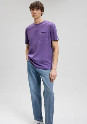 Pocket Detailed Purple T-Shirt