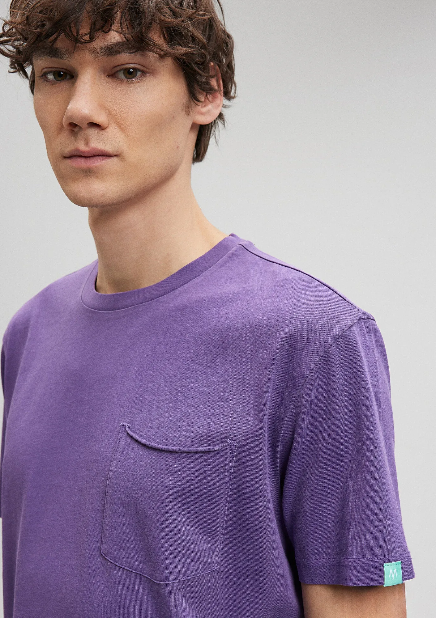 Pocket Detailed Purple T-Shirt