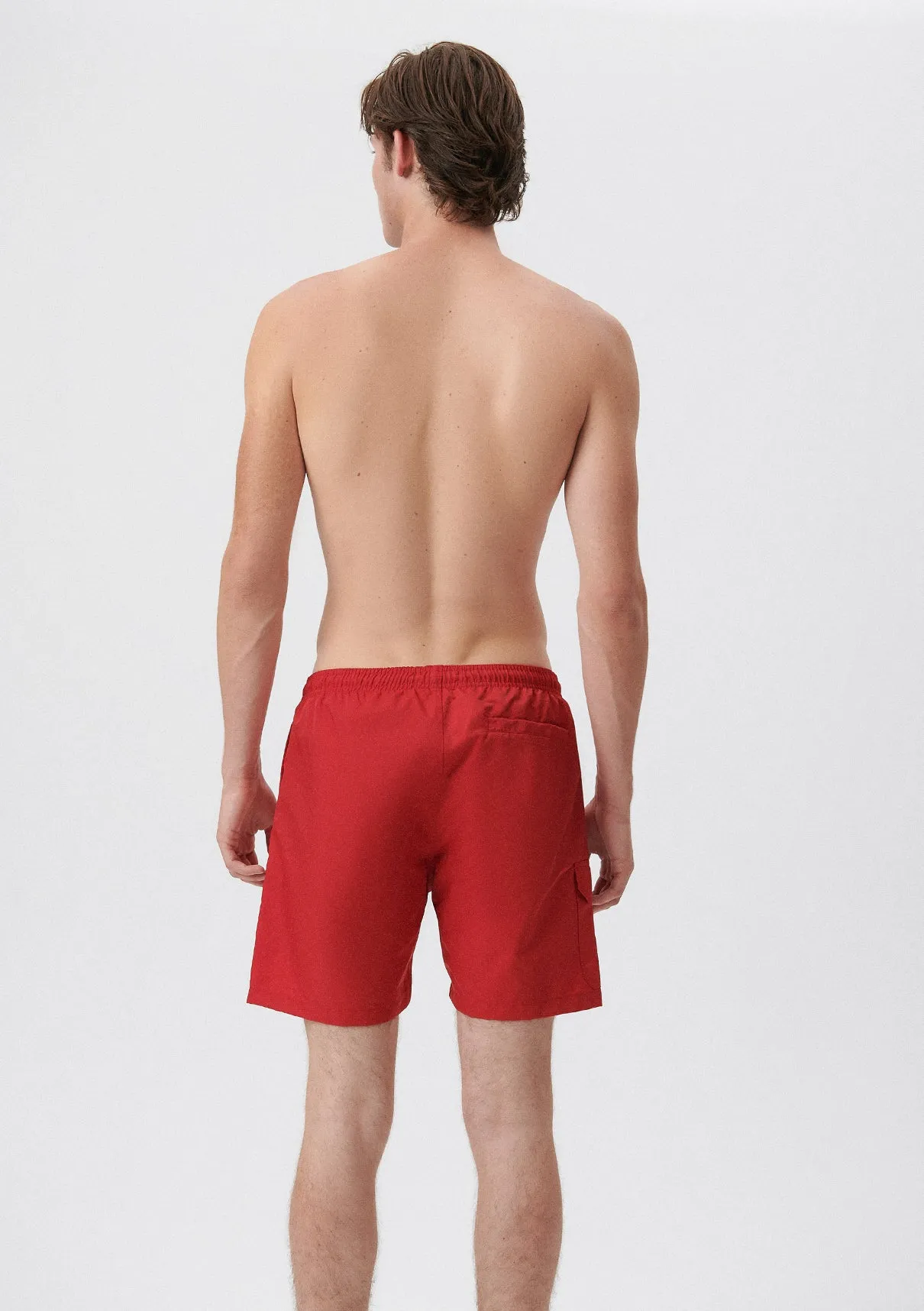 Pocket Detailed Red Trunks