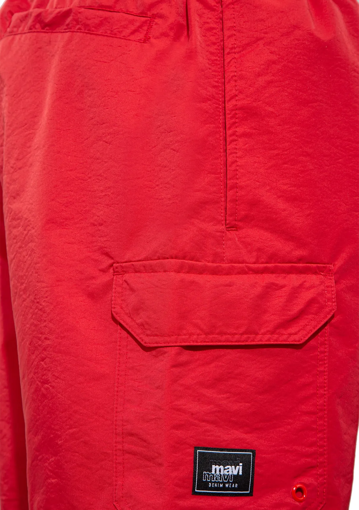 Pocket Detailed Red Trunks