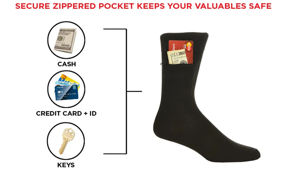 Pocket Socks®, Black Dress 3-Pack
