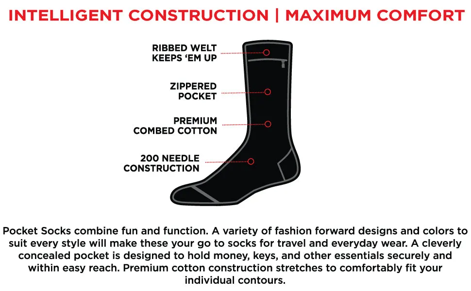 Pocket Socks®, Black Dress 3-Pack
