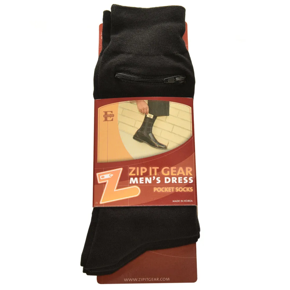 Pocket Socks®, Black Dress 3-Pack