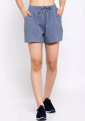 Pocketed Drawstring Flax Shorts