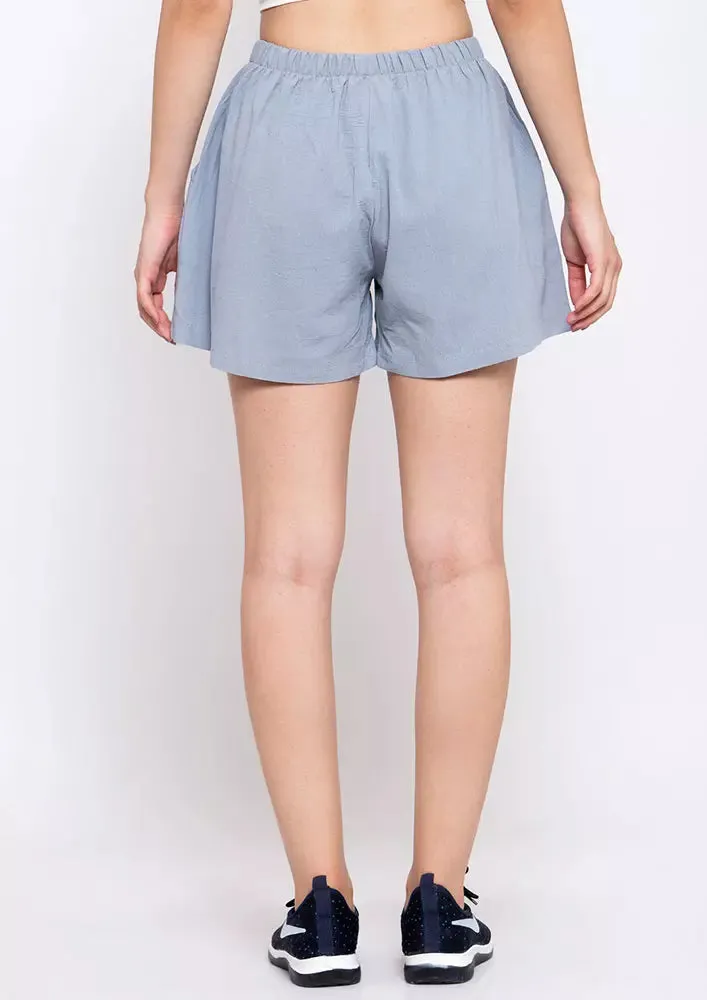 Pocketed Drawstring Flax Shorts
