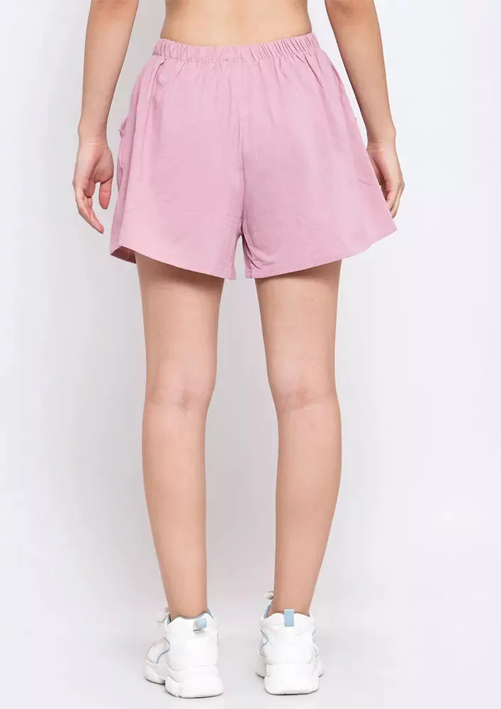 Pocketed Drawstring Flax Shorts