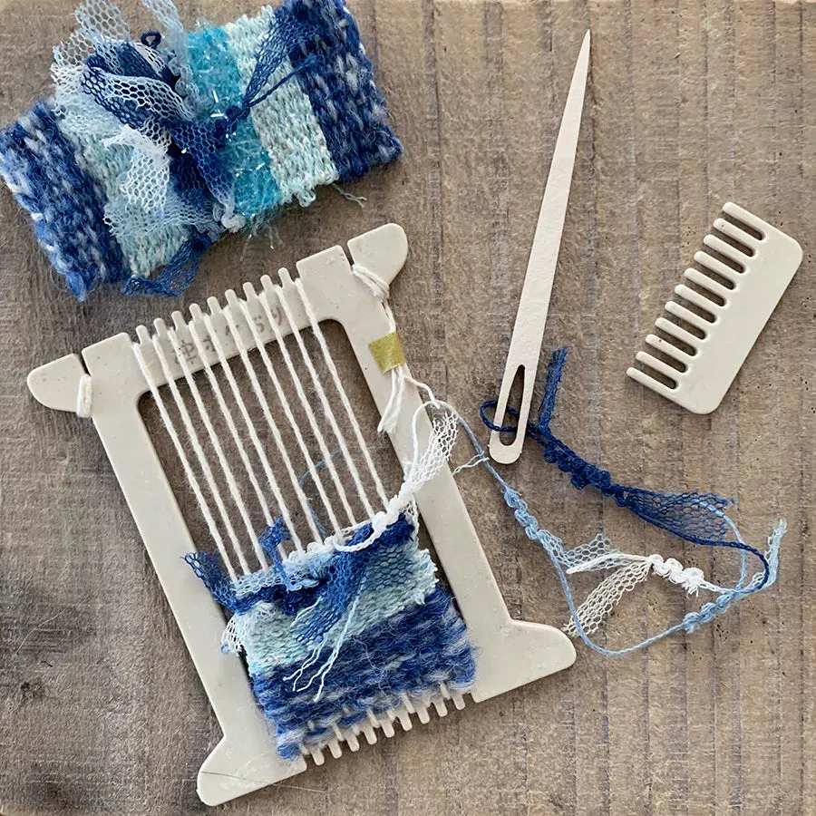 Pokeori Mini Loom Weaving Kit, Blue