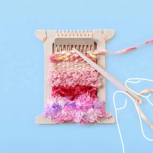 Pokeori Mini Loom Weaving Kit, Pink