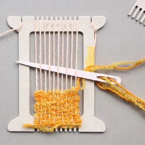 Pokeori Mini Loom Weaving Kit, Yellow