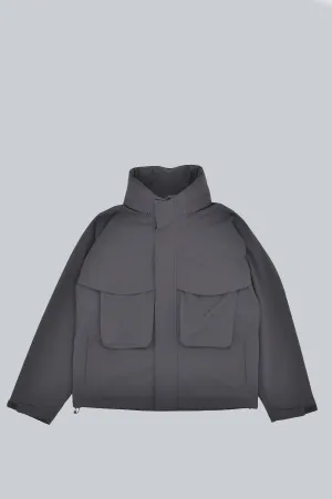 POP TRADING COMPANY SHELL JACKET CHARCOAL