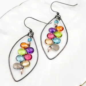 Popart Kaleidoscope Statement Gem Earrings