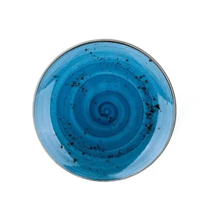 Porcelain Pasta Plates Pebble Marine Blue 21cm