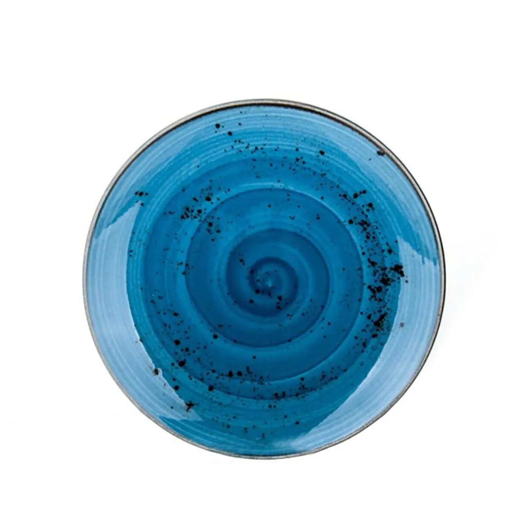 Porcelain Pasta Plates Pebble Marine Blue 21cm