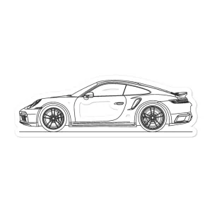 Porsche 911 992 Turbo S Outline Sticker