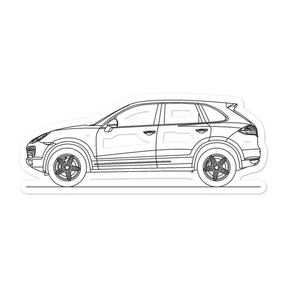Porsche Cayenne S E2 Silhouette Sticker