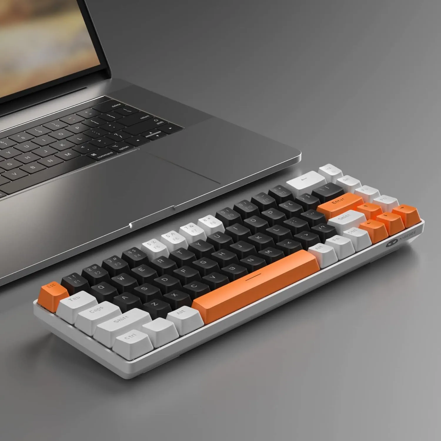 Portable Mechanical Gaming Keyboard LED Backlit Compact 68 Keyscaps