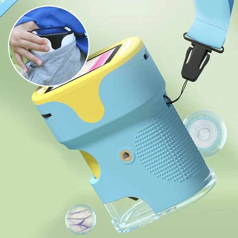 Portable microscope with lighting is suitable for home use