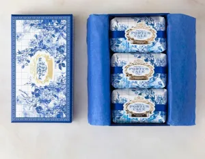 Portus Cale Gold & Blue Soap Set