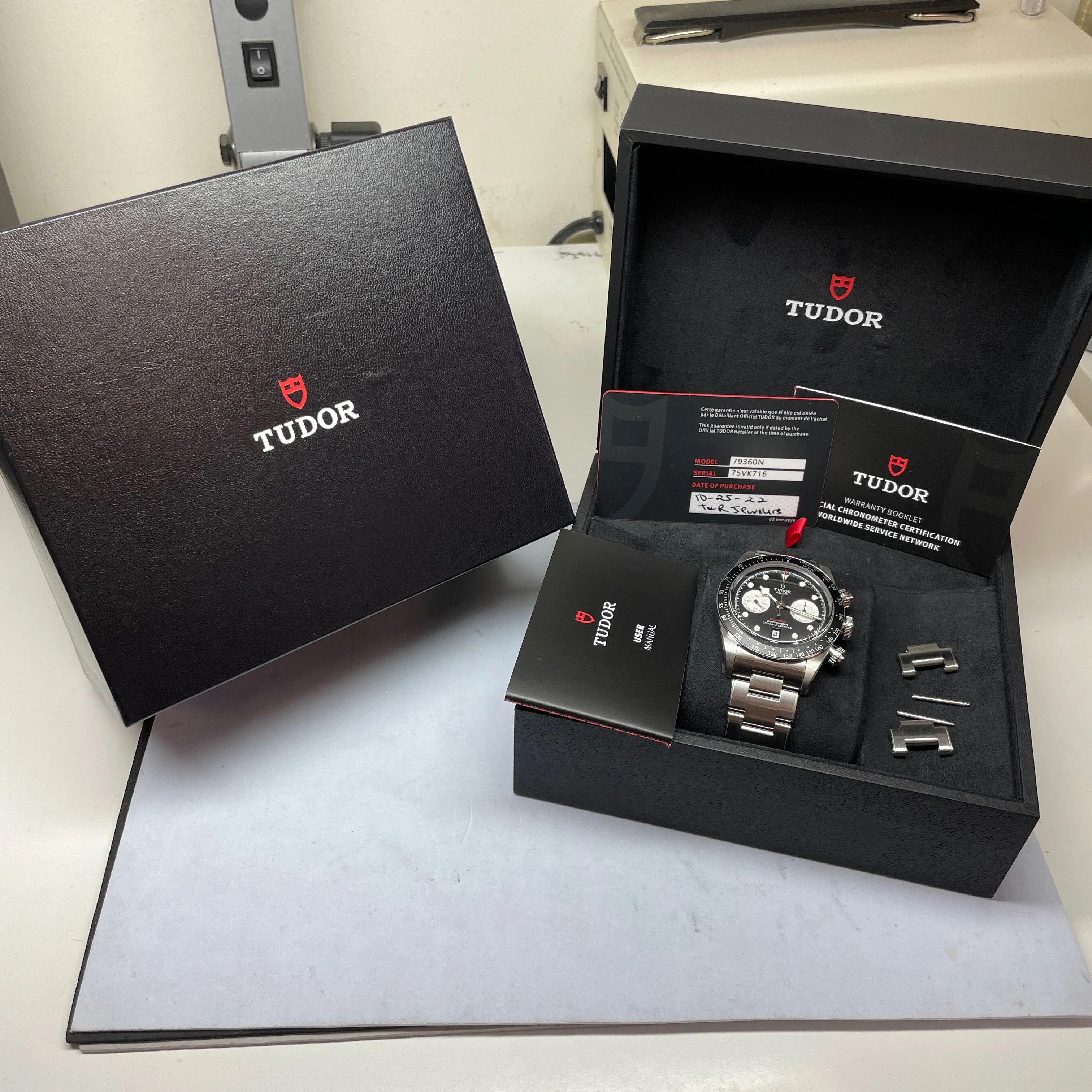 Pre-owned Tudor Black Bay Chronograph 41mm Steel Watch M79360N