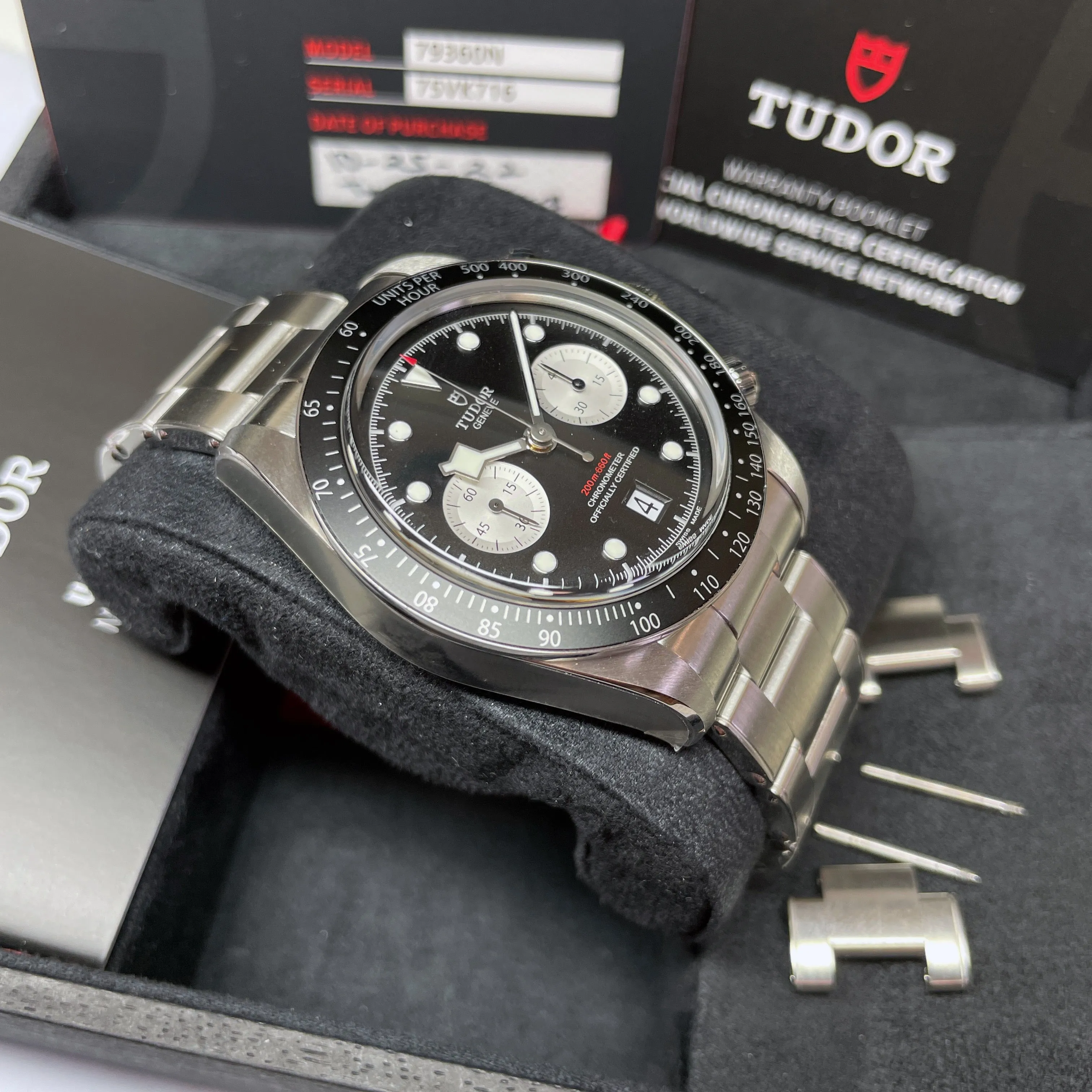 Pre-owned Tudor Black Bay Chronograph 41mm Steel Watch M79360N