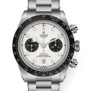 Pre-owned Tudor Black Bay White Chronograph 41mm Steel Watch M79360N-0002