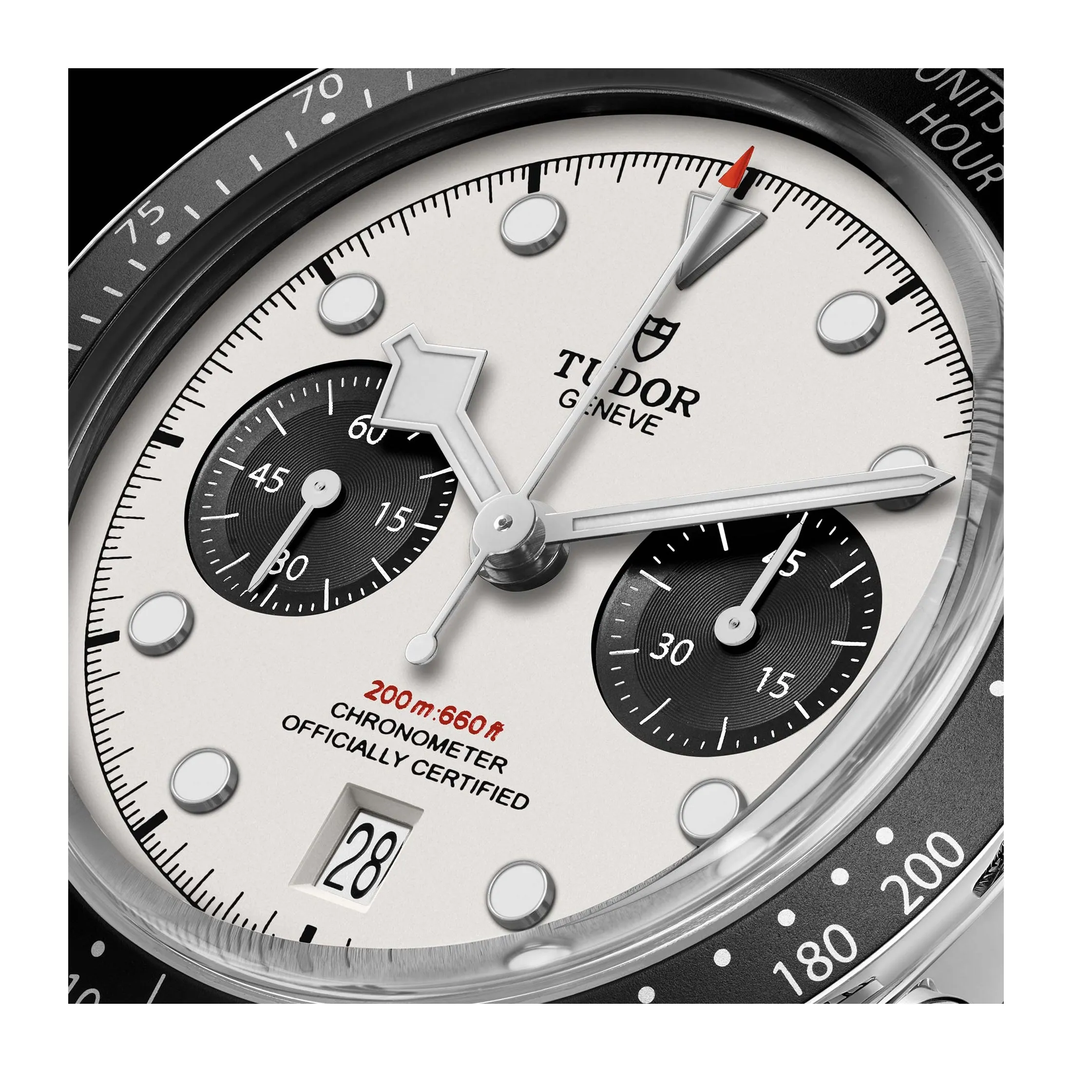 Pre-owned Tudor Black Bay White Chronograph 41mm Steel Watch M79360N-0002