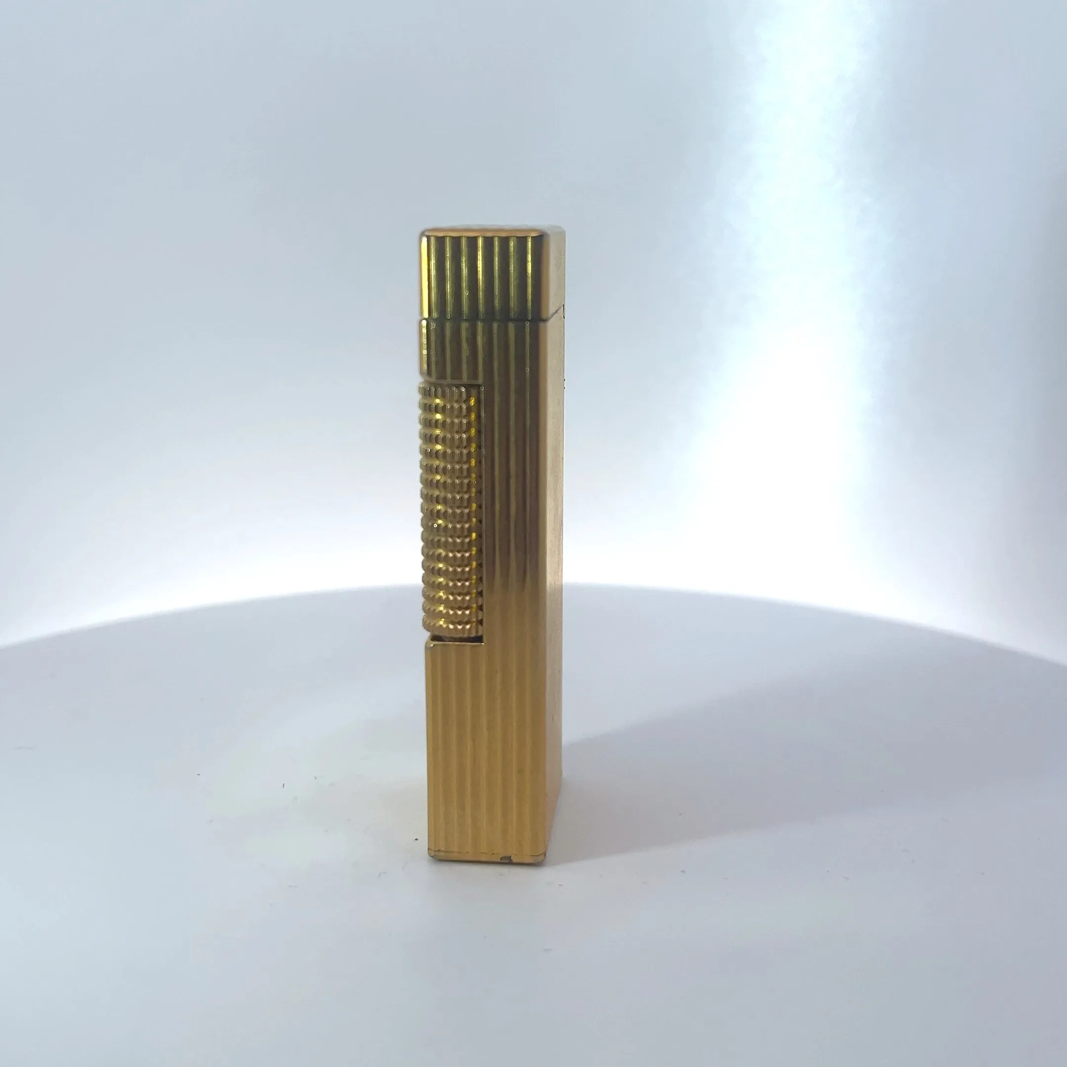 Pre-Owned Vintage Dun Hill Gold Plated Grooved Lighter