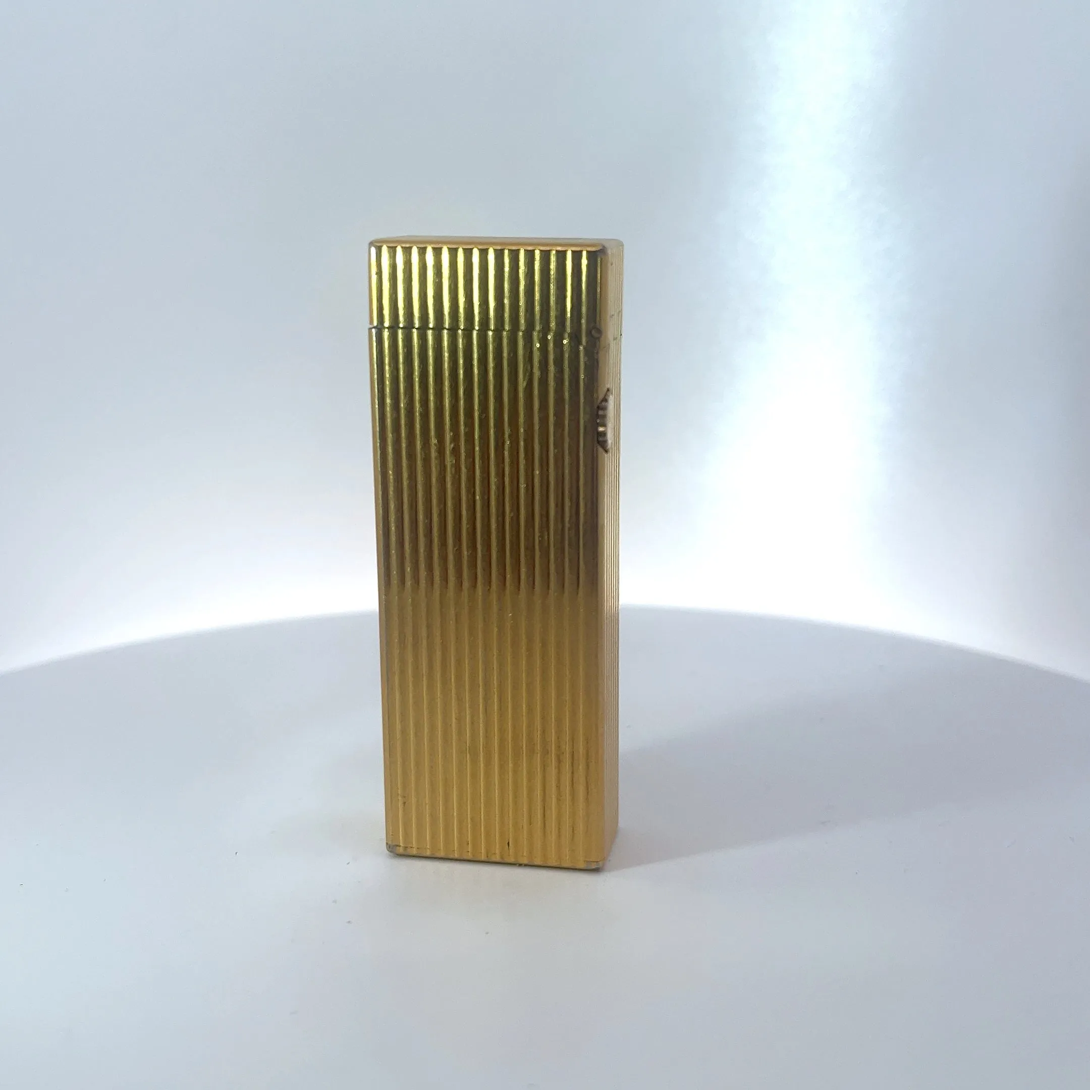 Pre-Owned Vintage Dun Hill Gold Plated Grooved Lighter