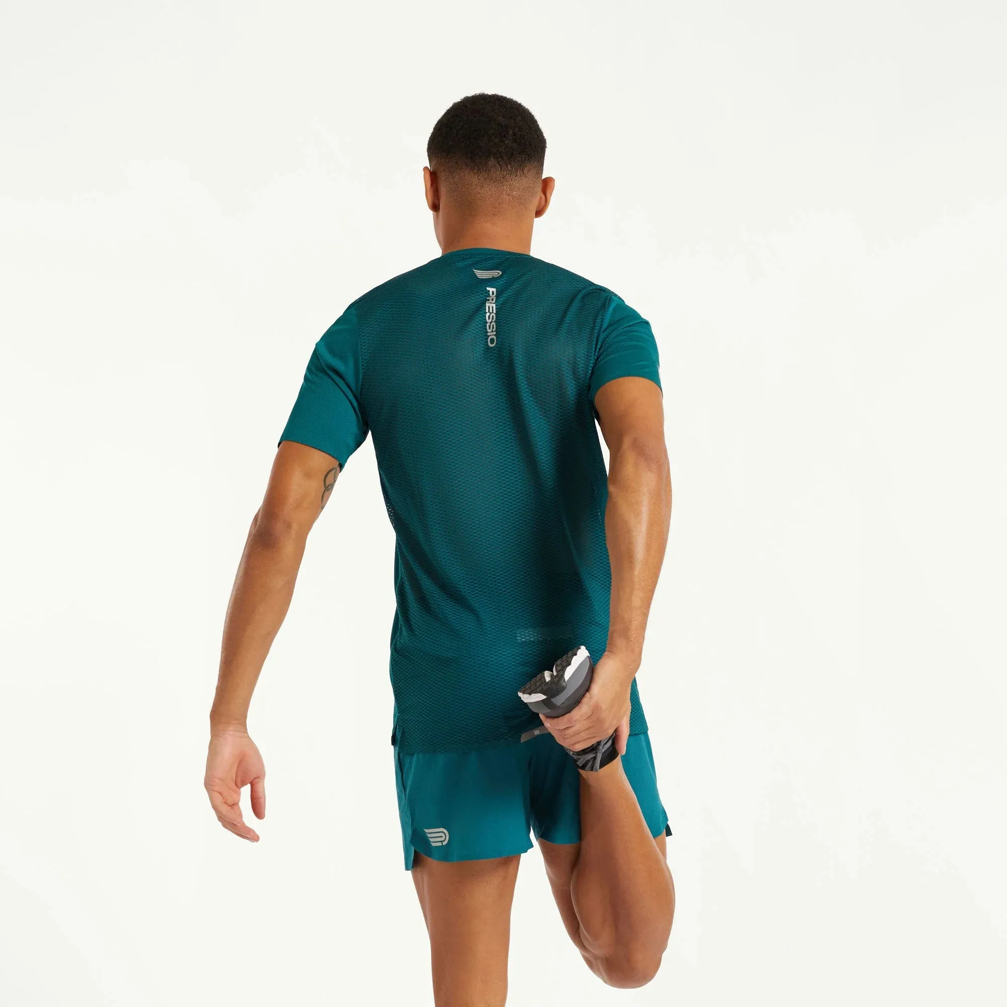 Pressio Men’s Run Elite Short Sleeve Top - SPR/SLV
