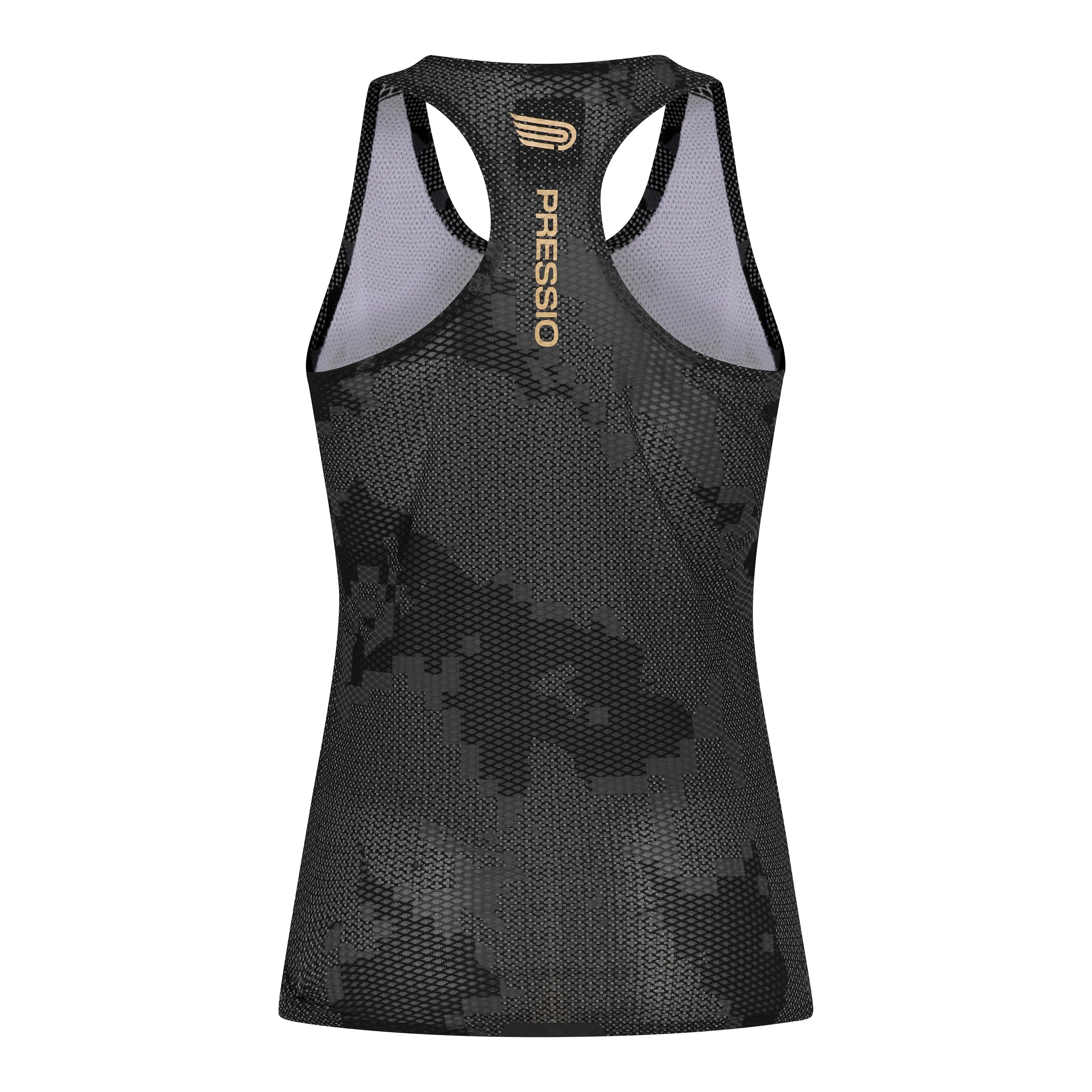 Pressio Women’s Run Elite Singlet - CAM/BLK