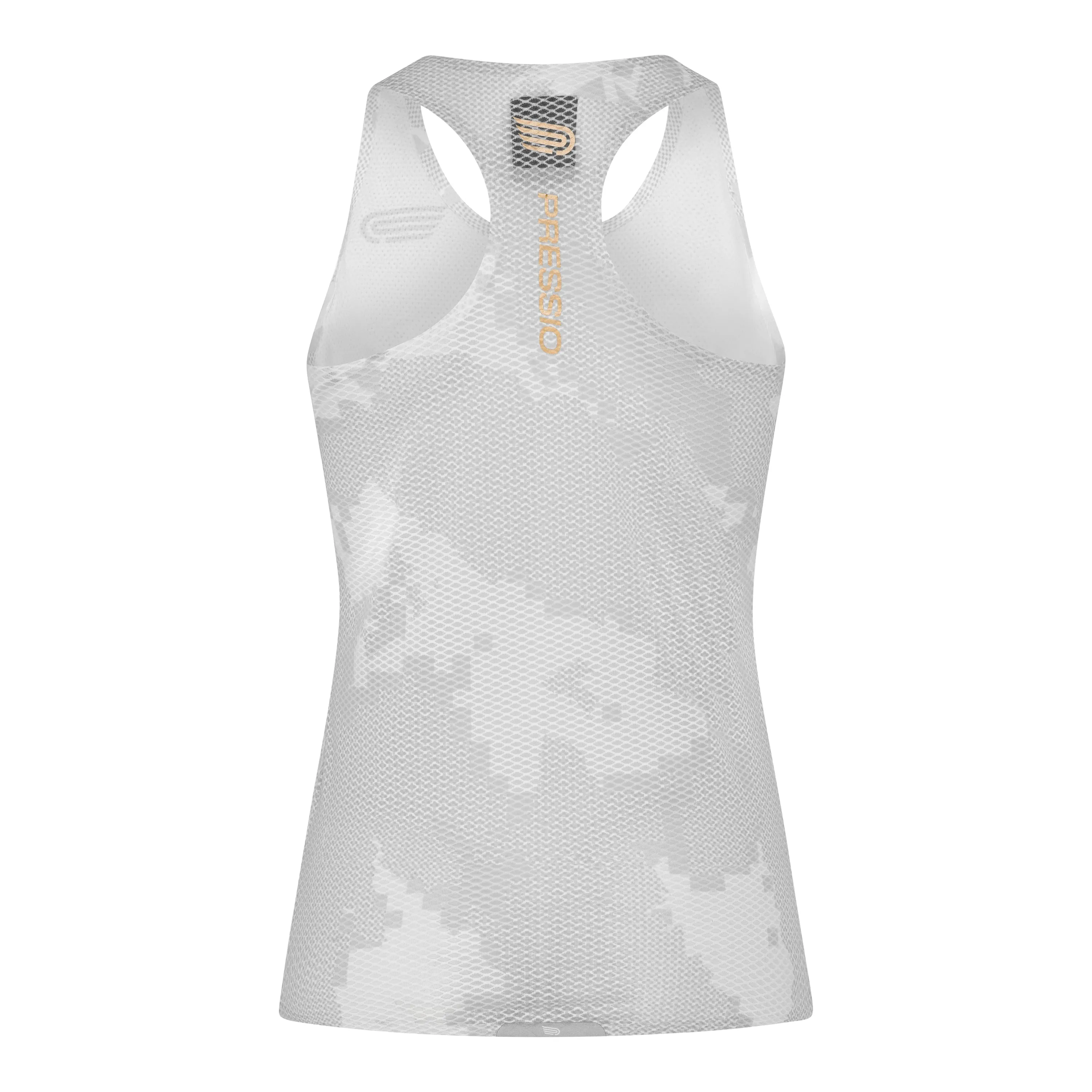 Pressio Women’s Run Elite Singlet - CAM/WHT