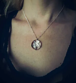 Priestess Charm Necklace :: Sterling Silver :: Pentacle